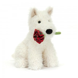 Pejsci Jellycat Plyšáci Munro Scottie 'Love You',9.8in x 5.5in x 9.1in Bílé | WPDSE-7824