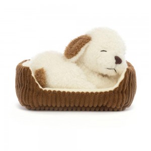 Pejsci Jellycat Plyšáci Napping Nipper,3.9in x 5.9in x 4.7in Béžový | QIAMC-1842