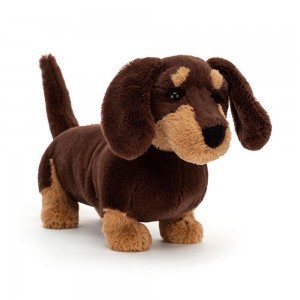 Pejsci Jellycat Plyšáci Otto Sausage,7.5in x 3.5in x 11.4in Hnědé | DJHWA-2605