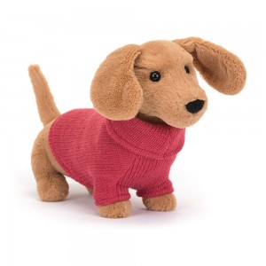 Pejsci Jellycat Plyšáci Sweater Sausage,6.3in x 2.8in x 9.4in Hnědé | XOZYB-8597