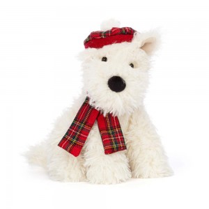 Pejsci Jellycat Plyšáci Winter Warmer Munro Scottie,8.3in x 4.7in x 5.9in Bílé | WXHPS-0529