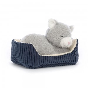 Pet Jellycat Plyšáci Napping Nipper,10cm x 15cm x 12cm Šedé | FYGKM-4283