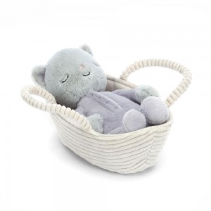 Pets Jellycat Plyšáci Rock-a-Bye Kitten,12cm x 9cm x 20cm Šedé | ACQZH-8539