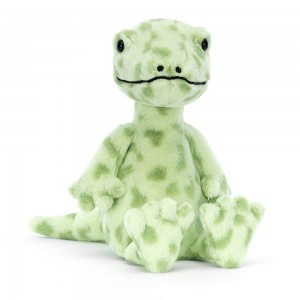 Plazi Jellycat Plyšáci Gunner Gecko,25cm x 10cm x 24cm Zelene | DUAVJ-0436