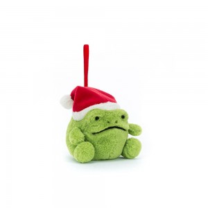 Plazi Jellycat Plyšáci Ricky Rain Žábičky Decoration,8cm x 7cm x 8cm Zelene | DRWKC-0586