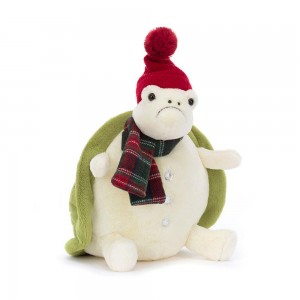 Plazi Jellycat Plyšáci Snowman Timmy Turtle,28cm x 20cm x 16cm Bílé | NWUVM-1938