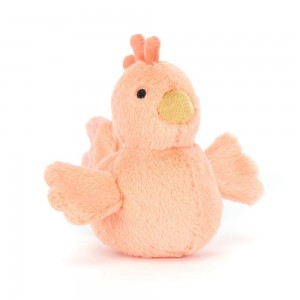 Plyšáci Jellycat Plyšáci Fluffy Chicken,11cm x 6cm x 11cm Oranžové | YJEAD-4801