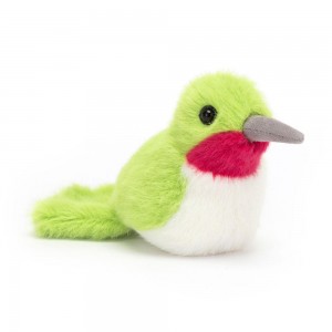 Ptáčci Jellycat Plyšáci Birdling Hummingbird,10cm x 6cm x 9cm Zelene | IAXMN-0513