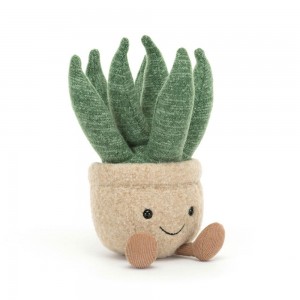 Rostliny Jellycat Plyšáci Amuseables Aloe Vera Small,17cm x 8cm x 7cm Zelene | NPBXR-1805