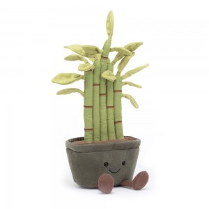 Rostliny Jellycat Plyšáci Amuseables Potted Bamboo,31cm x 12cm x 7cm Zelene | LJXZU-3785