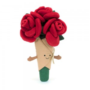 Rostliny Jellycat Plyšáci Amuseables Rose Bouquet,30cm x 17cm x 6cm Červené | EJXNK-5901