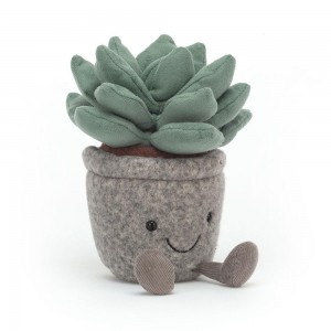Rostliny Jellycat Plyšáci Amuseables Silly Succulent Azulita,16cm x 7cm x 6cm Zelene | OMAVE-8607