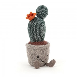 Rostliny Jellycat Plyšáci Silly Succulent Prickly Pear Cactus,24cm x 7cm x 6cm Zelene | FSKLA-4708