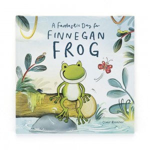 Story Knihy Jellycat A Fantastic Day for Finnegan Žábičky,26cm x 26cm x 1cm Zelene | AYSGE-5240
