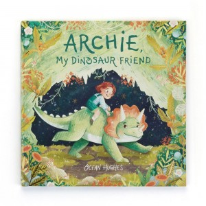 Story Knihy Jellycat Archie, My Dinosaur Friend,25cm x 25cm x 1cm Zelene | IJLCD-6159