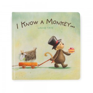 Story Knihy Jellycat I Know A Opičky,23cm x 23cm x 2cm Zelene | KRMNQ-7356