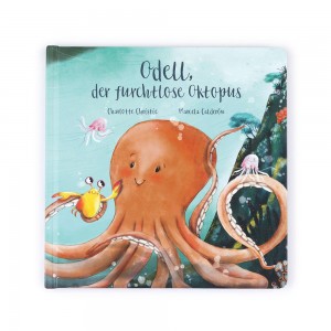 Story Knihy Jellycat Odell, Der Furchtlose Oktopus Buch,23cm x 23cm x 2cm Oranžové | SQWJM-8914