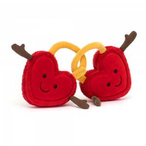 Svatebni Darek Jellycat Plyšáci Amuseables Val & Tina Love Locks,15cm x 22cm x 4cm Červené | HXZAP-1493