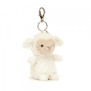 Taška Charms Jellycat Little Lamb,17cm x 6cm x 8cm Bílé | WQVRL-3429