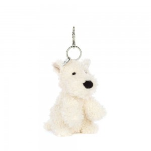 Taška Charms Jellycat Munro Scottie,16cm x 6cm x 5cm Bílé | DMNOT-2436