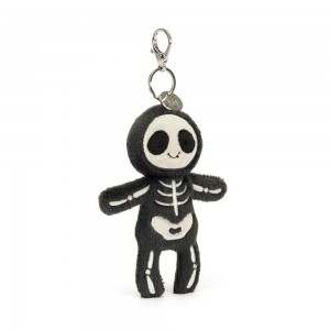 Taška Charms Jellycat Skeleton Bob,20cm x 11cm x 2cm Černé | RASOV-8542