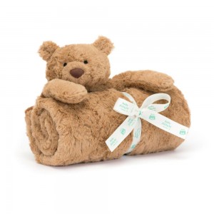 Usínáček Jellycat Bartholomew Blankie,56cm x 70cm x 9cm Hnědé | OHWEA-7645