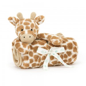 Usínáček Jellycat Bashful Giraffe Blankie,27cm x 20cm x 7cm Oranžové | EDNTC-3419