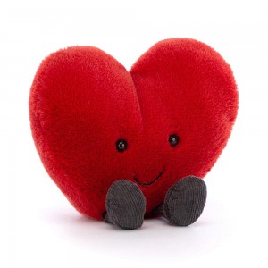 Valentýna Jellycat Plyšáci Amuseables Amuseable Heart,17cm x 19cm x 7cm Červené | LWCYX-7695