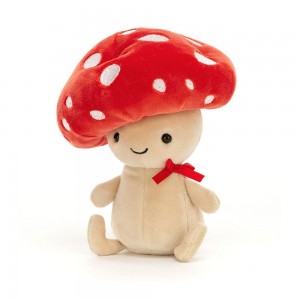 Woodland Jellycat Plyšáci Amuseables Fun-Guy Robbie,16cm x 8cm x 6cm Červené | QEKAG-2485