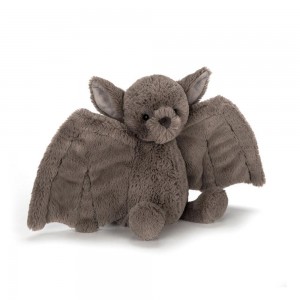 Woodland Jellycat Plyšáci Bashful Bat,18cm x 9cm x 8cm Černé | ZIMAS-1739