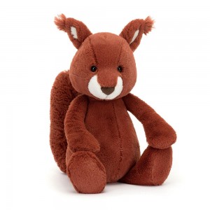 Woodland Jellycat Plyšáci Bashful Squirrel,31cm x 12cm x 9cm Červené | ODTJE-0392