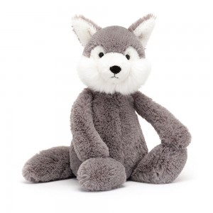 Woodland Jellycat Plyšáci Bashful Wolf,31cm x 12cm x 9cm Šedé | WCJFL-0931