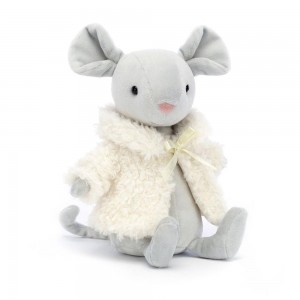 Woodland Jellycat Plyšáci Comfy Coat Mouse,18cm x 7cm x 6cm Šedé | IHWZE-6390