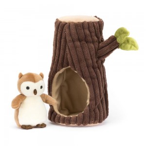 Woodland Jellycat Plyšáci Forest Fauna Owl,19cm x 11cm x 10cm Hnědé | SFXOJ-1950