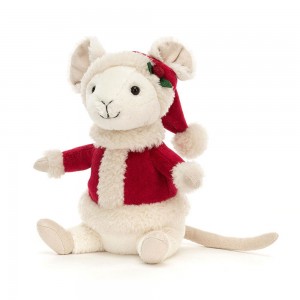 Woodland Jellycat Plyšáci Merry Mouse,18cm x 9cm x 9cm Bílé | AQKEZ-6592