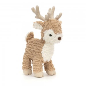 Woodland Jellycat Plyšáci Mitzi Reindeer,25cm x 8cm x 13cm Béžový | BUINE-9317