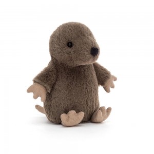 Woodland Jellycat Plyšáci Nippit Mole,14cm x 7cm x 6cm Hnědé | HFEAN-6532