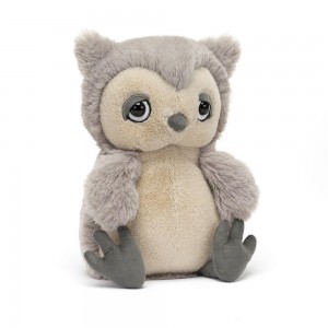 Woodland Jellycat Plyšáci Snoozling Owl,28cm x 14cm x 10cm Šedé | EYONU-2658