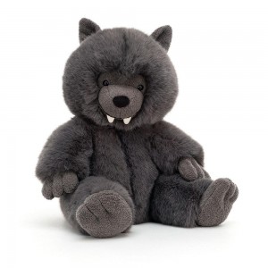Woodland Jellycat Plyšáci Wilf Wolf,28cm x 18cm x 12cm Šedé | UILXJ-1532