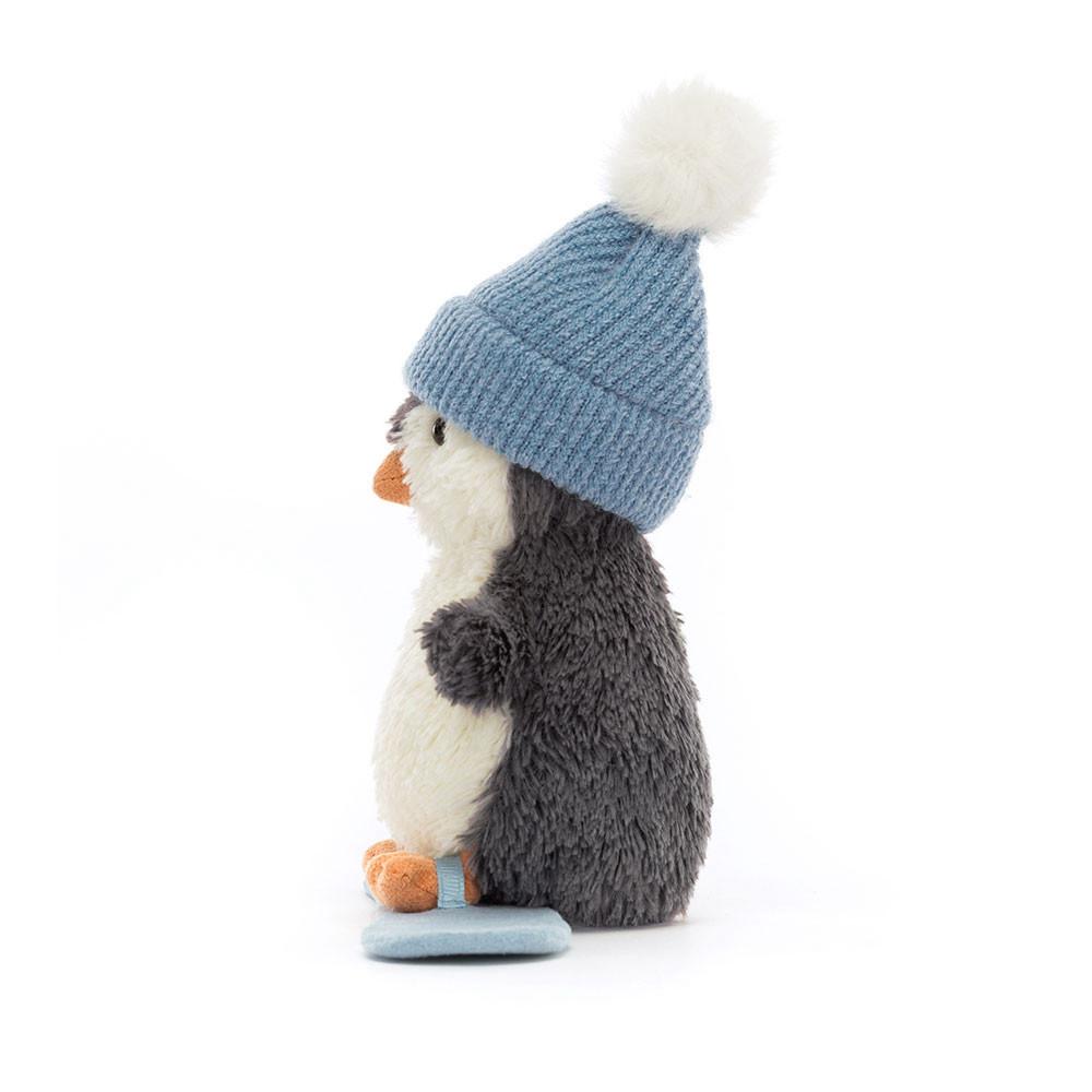Arktida A Antarktida Jellycat Plyšáci Peanut Penguin Snowboarding,12cm x 18cm x 4cm Černé | FIZWB-8695