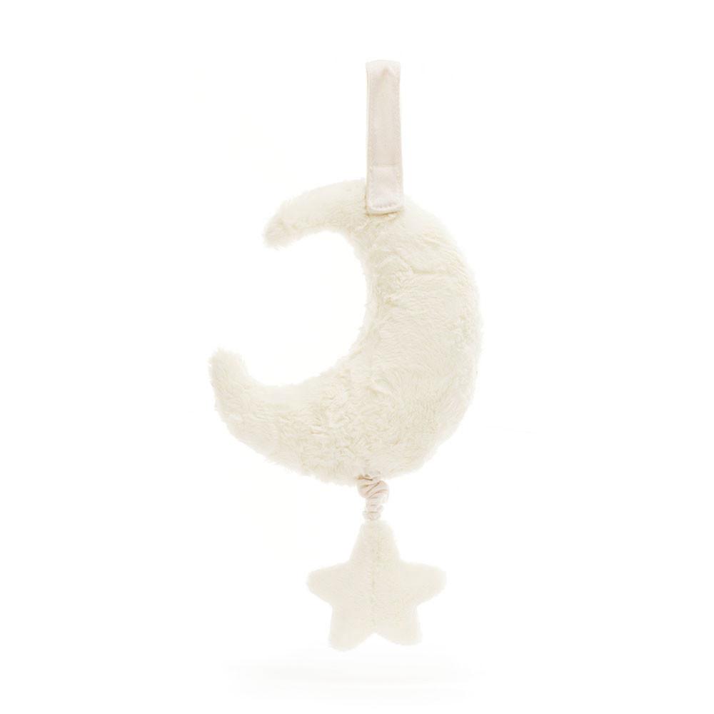 Baby Toys Jellycat Amuseables Moon Musical Pull,28cm x 15cm x 6cm Bílé | ZMQYU-6098