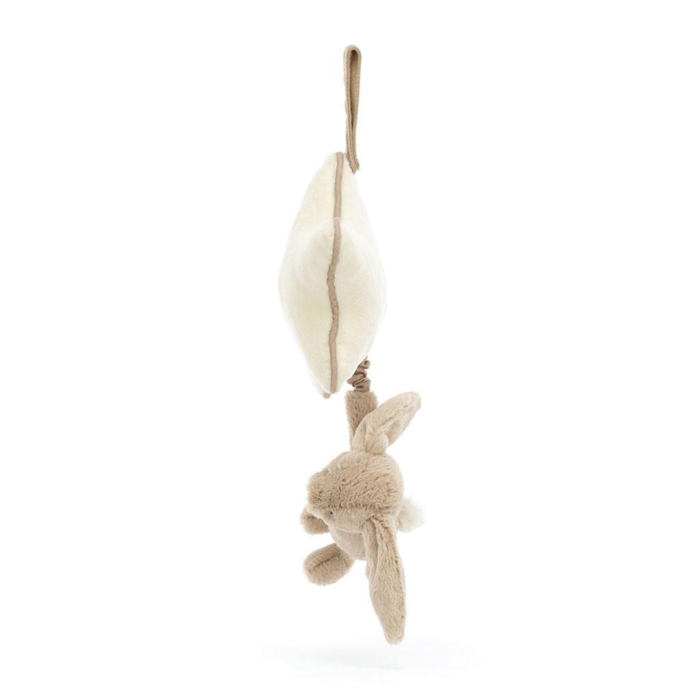 Baby Toys Jellycat Bashful Bunny Musical Pull,30cm x 20cm x 6cm Béžový | CTKSG-8632