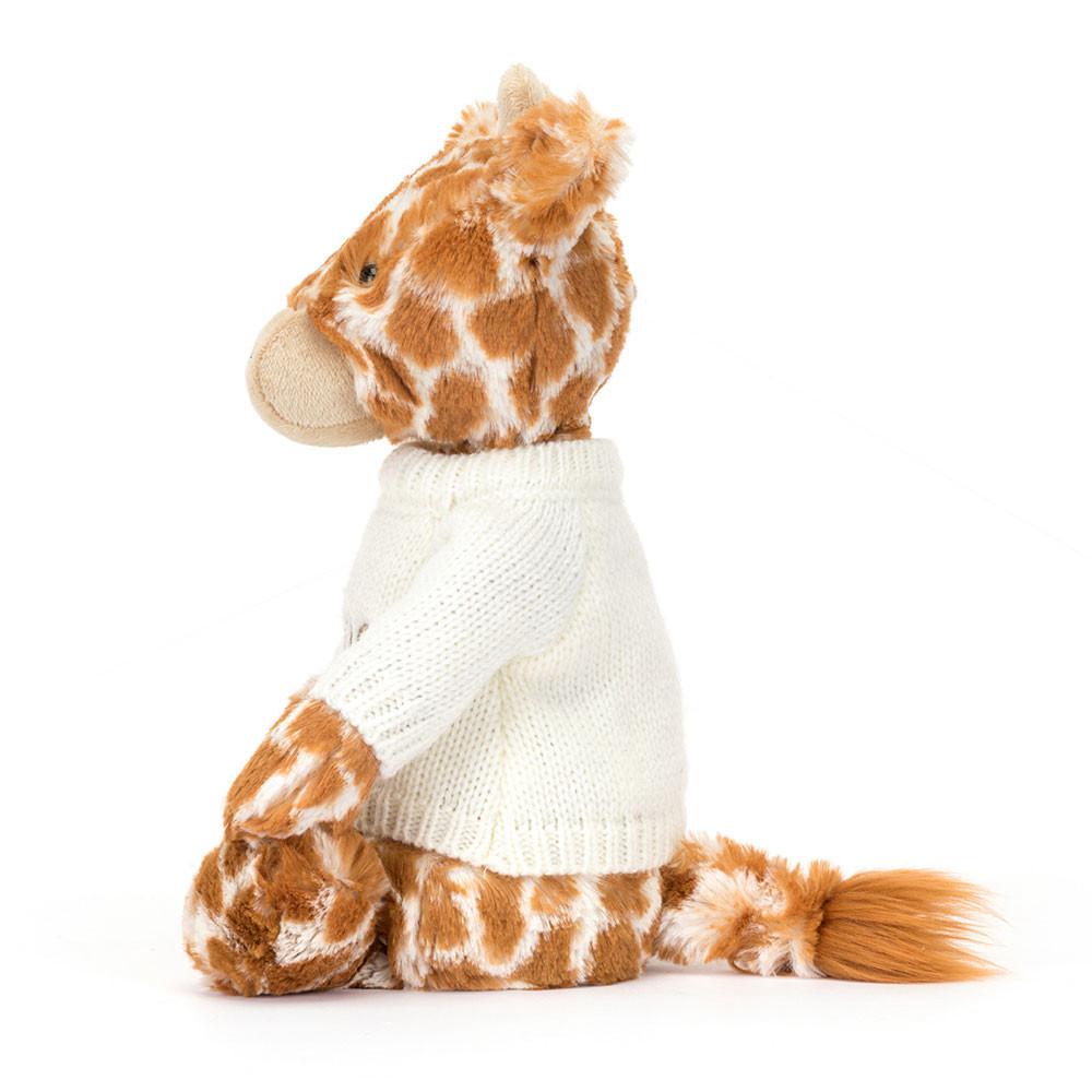 Baby Toys Jellycat Bashful Giraffe with Cream Jumper,31cm x 12cm x 9cm Oranžové | ZJIQK-0392