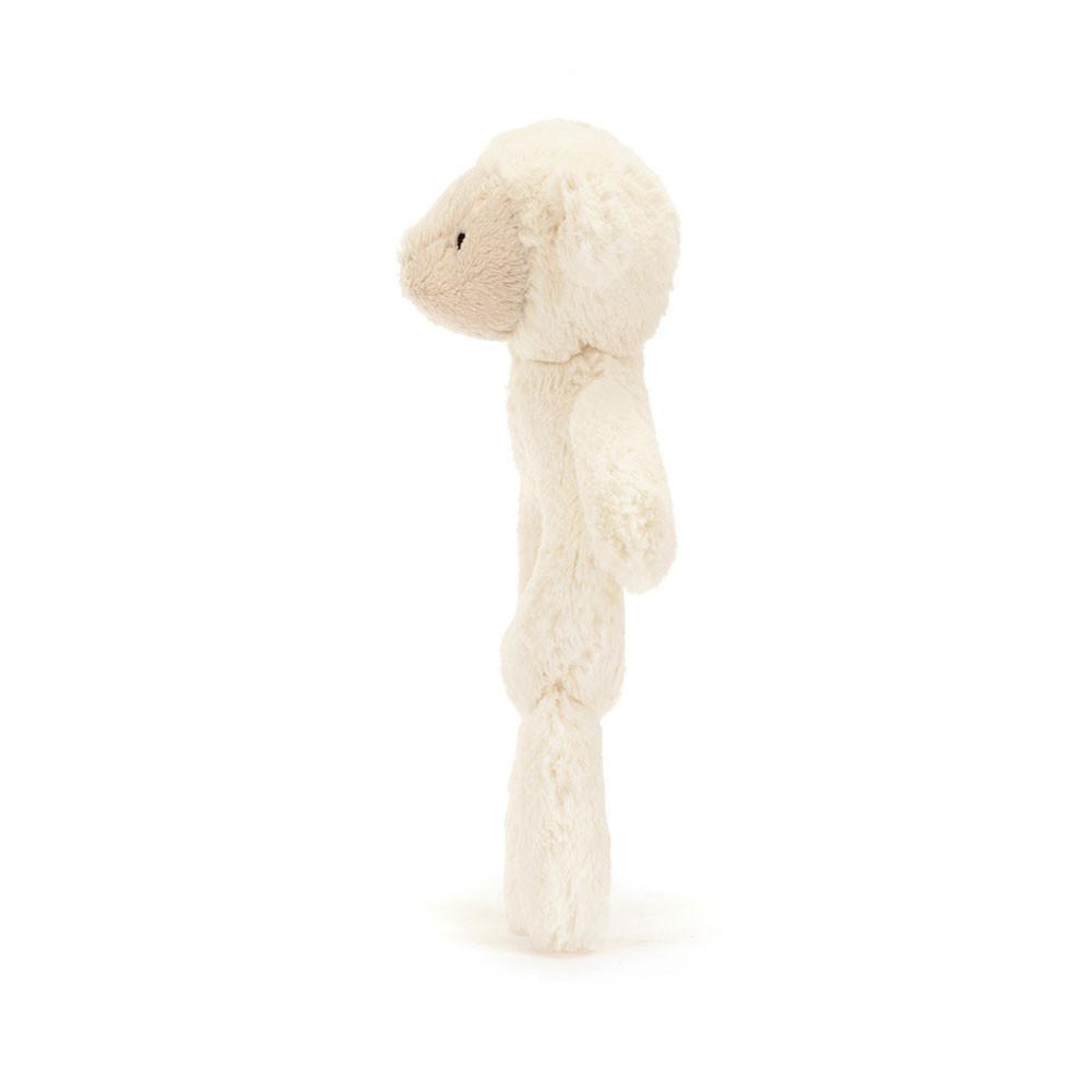 Baby Toys Jellycat Bashful Lamb Ring Rattle,18cm x 8cm x 2cm Bílé | XRTIQ-0946