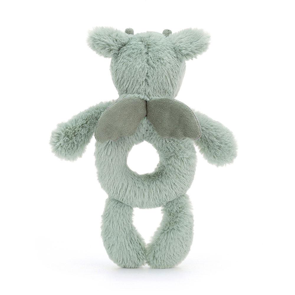 Baby Toys Jellycat Bashful Ring Rattle,18cm x 8cm x 2cm Zelene | HUQST-3640