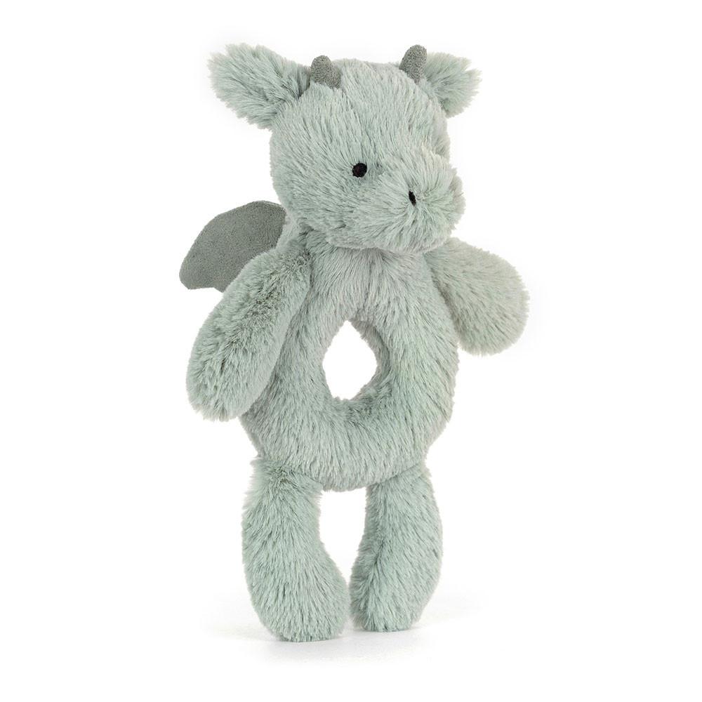 Baby Toys Jellycat Bashful Ring Rattle,18cm x 8cm x 2cm Zelene | HUQST-3640