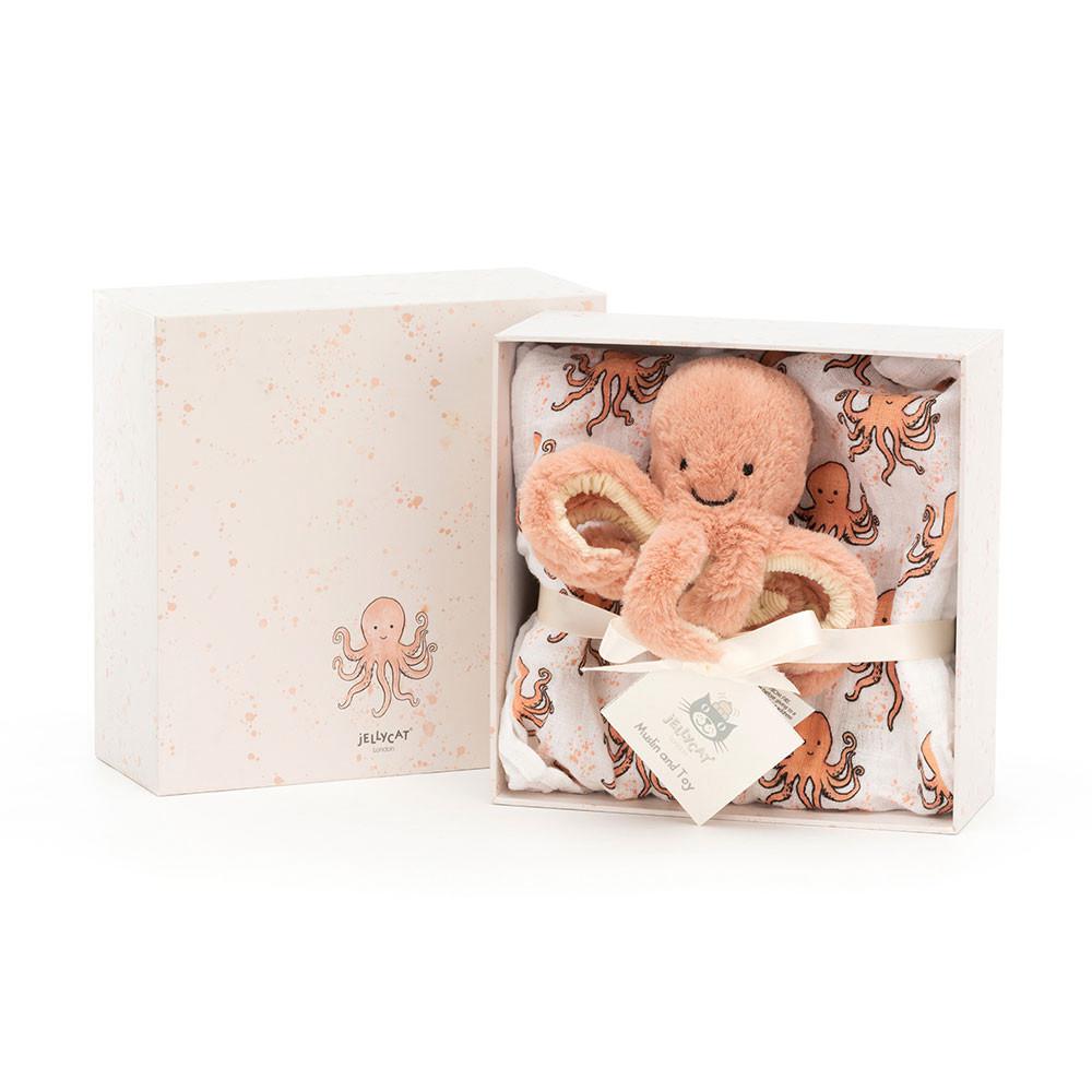 Baby Toys Jellycat Odell Octopus Gift Set,18cm x 18cm x 8cm Oranžové | NDBZE-3760