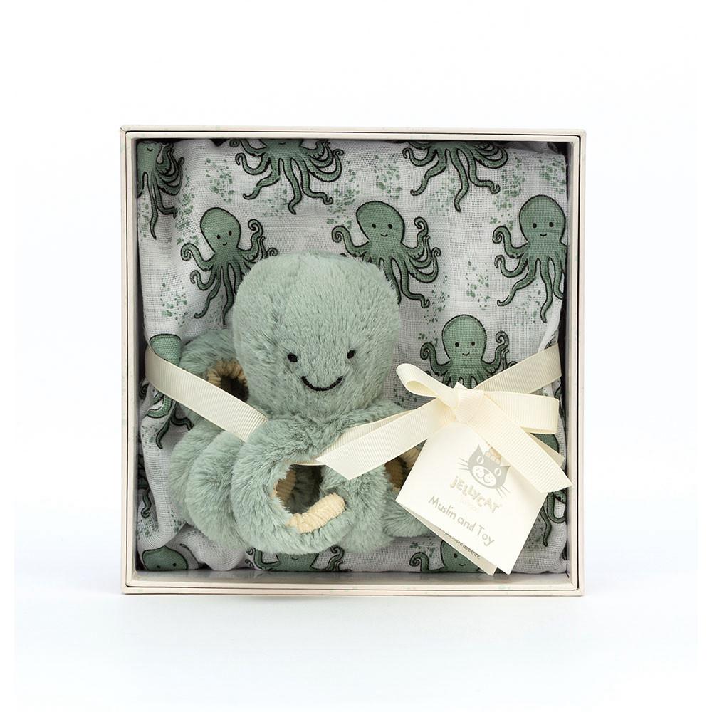 Baby Toys Jellycat Odyssey Octopus Gift Set,18cm x 18cm x 8cm Zelene | RUKHJ-6530