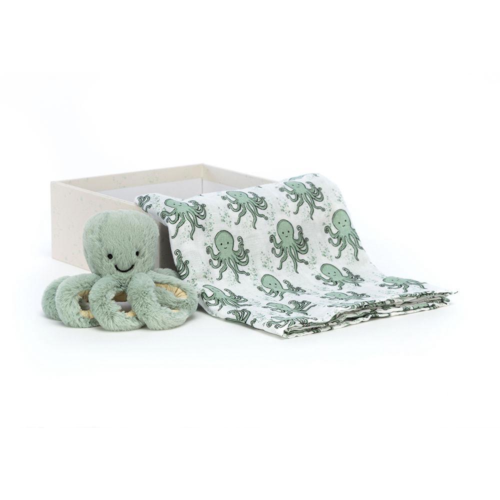 Baby Toys Jellycat Odyssey Octopus Gift Set,18cm x 18cm x 8cm Zelene | RUKHJ-6530
