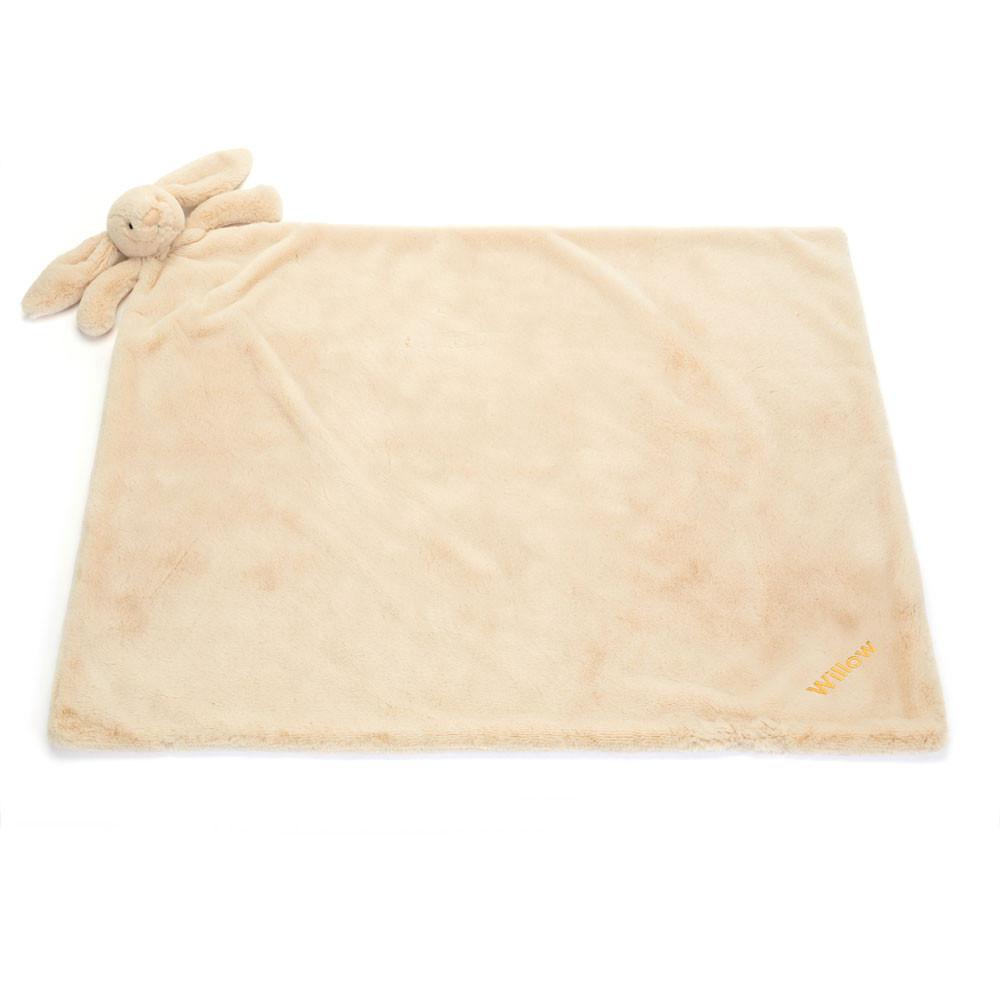 Dečka Jellycat Bashful Luxe Bunny Willow Blankie,56cm x 70cm x 9cm Béžový | MHEDV-0645